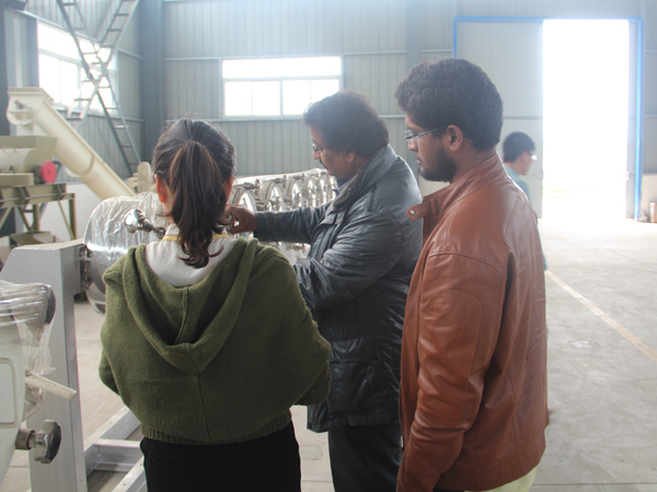 Indian clients visit DOING cassava starch machine