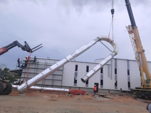 DOING cassava starch drying machine install in Tanzania