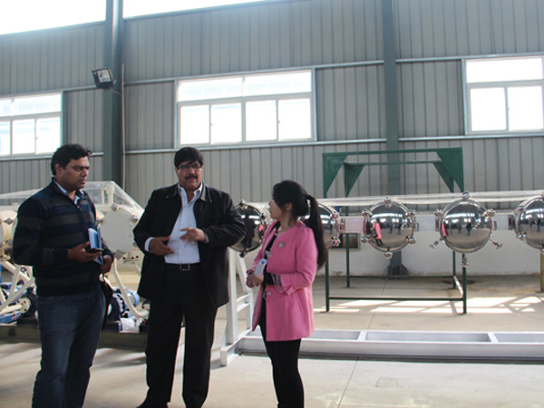 Pakistan customers visit DOING cassava starch machinery