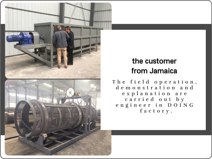 The Jamaican customer visits DOING cassava processing equipment