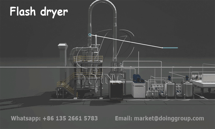 flash dryer to dry cassava starch for processing cassava into starch