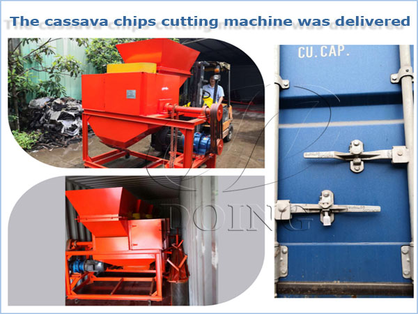 The Indonesian customer buy cassava chips cutting machine from Henan DOING Company to make cassava chips