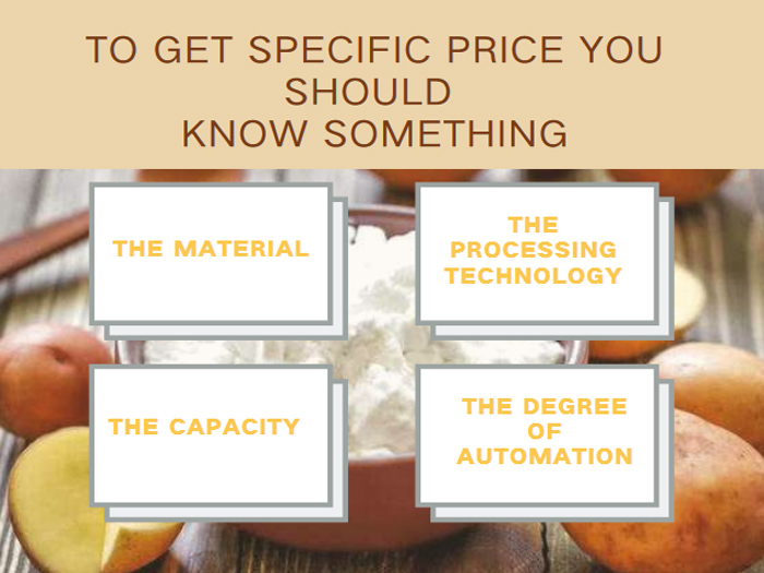 the potato starch machine price in india