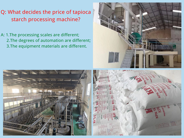 The reasons for deciding the price of tapioca starch processing machine