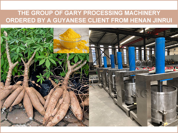 Henan Jinrui received an order on the group of gary processing machinery from a Guyanese client