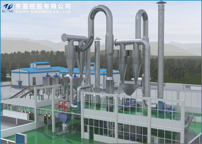 two-staged cassava powder flash dryer 