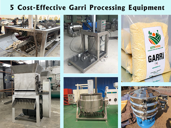 Equipment recommended for cassava farmers to produce garri