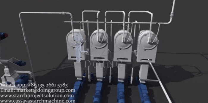 cassava starch processing machine