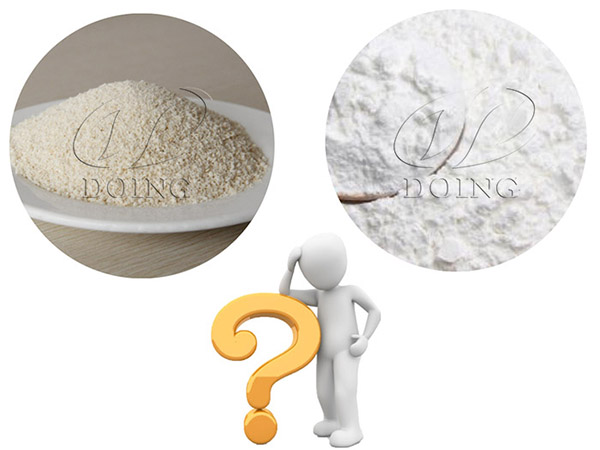 What is the difference between cassava flour and cassava starch