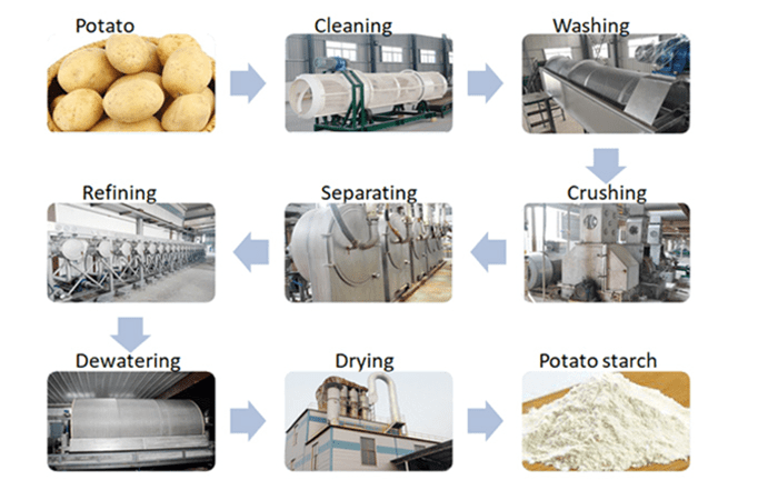 potato starch processing process