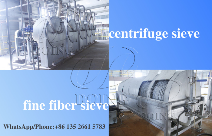 centrifuge sieve and fine fiber sieve