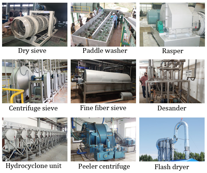 cassava starch processing machine of customer 